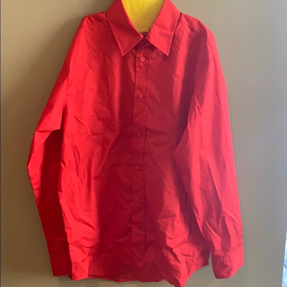 Star war red boys dress shirt